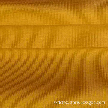 Cotton Polyester Dyed Plain Jersey Knit Rib Fabrics